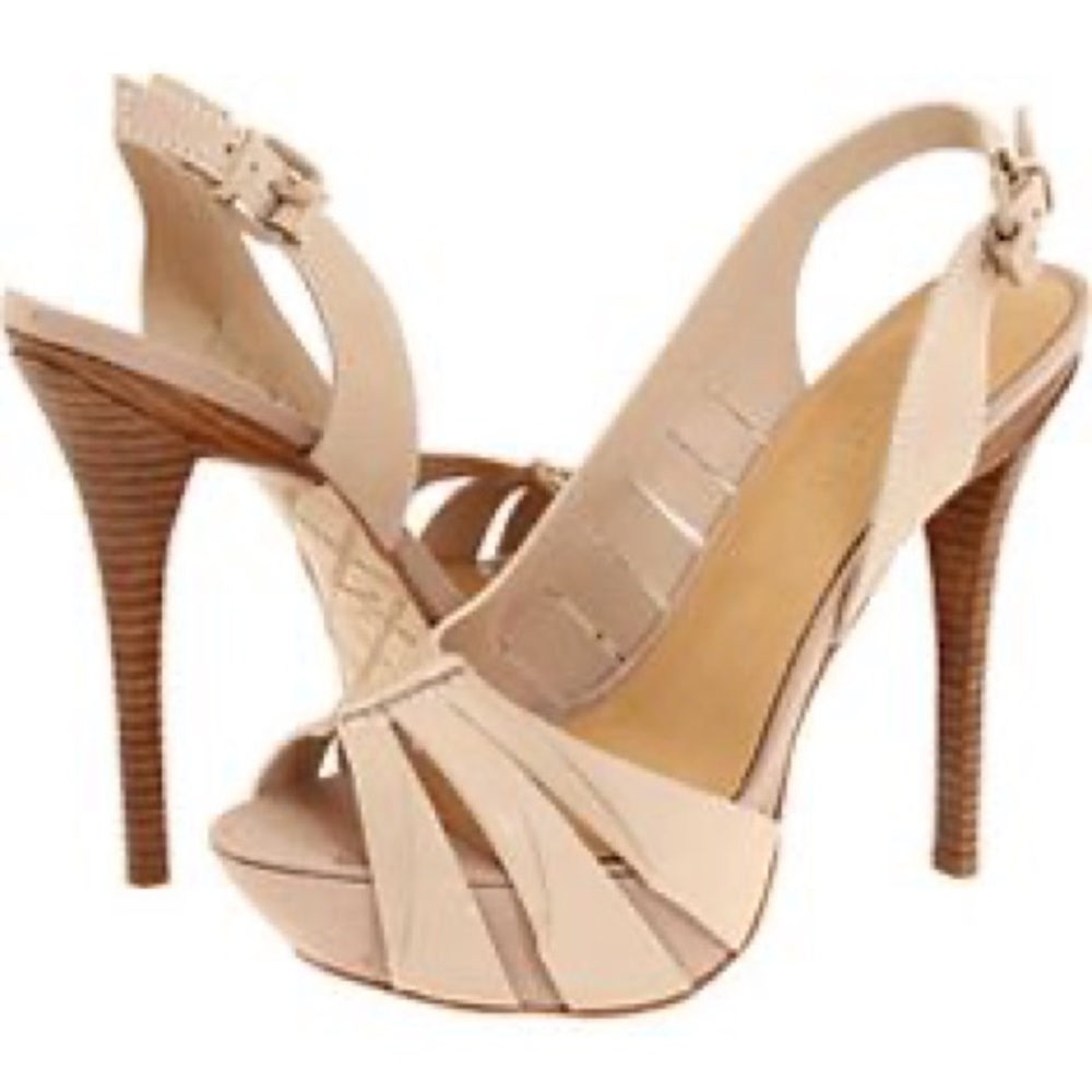 L.A.M.B. Kam Stiletto Pumps Nude Soft Leather